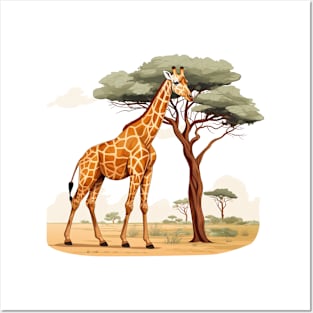 Watercolor Giraffe Posters and Art